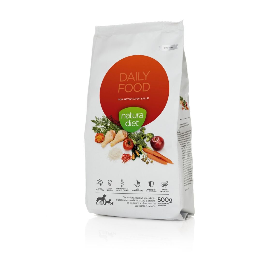 Pienso para perros adultos de razas medianas Natura Diet Daily Food alimentación 100% Natural