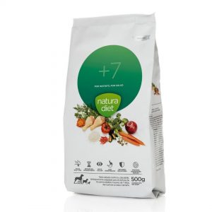 Pienso para perros de más de 7 años de edad perros senior mayores Natura Diet + 7 Senior sabor pollo