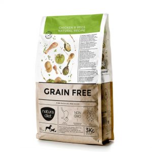 Pienso sin cereales para perros de todas las razas Natura Diet Grain Free Chicken & Vegs sabor pollo