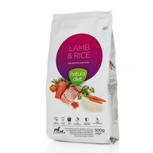 Pienso Hipoalergénico para perros adultos de razas medianas o grandes Natura Diet Lamb & Rice elaborado con cordero