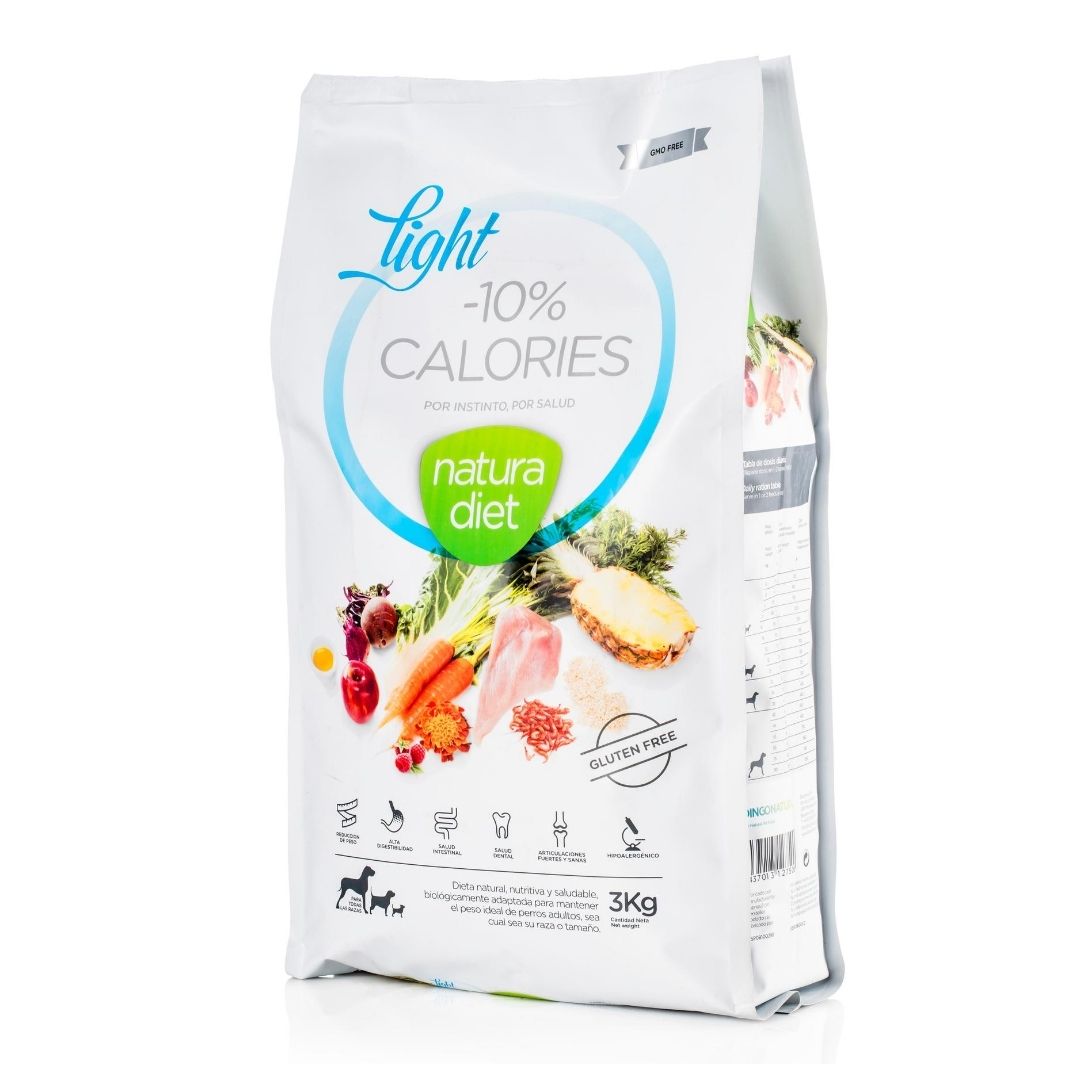 nd-light-10-calories-3 Pienso de dieta para perros adultos con tendencia a engordar o perros esterilizados o con poca actividad física Natura Diet Light -10% Calories sabor de Pavo