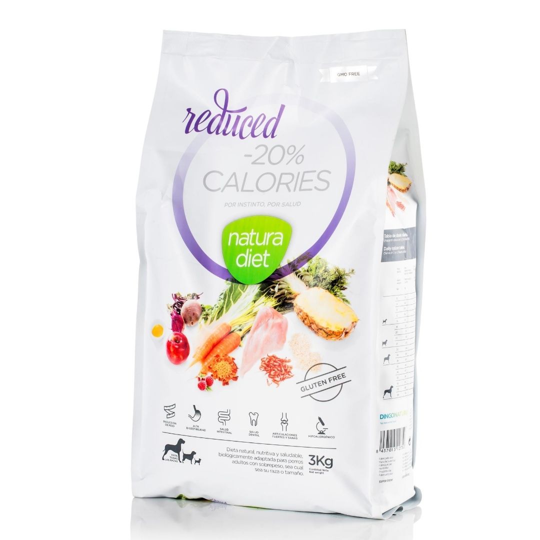 Pienso para perros de todas las razas con sobrepeso Natura Diet Reduced -20% Calories dieta para perder peso