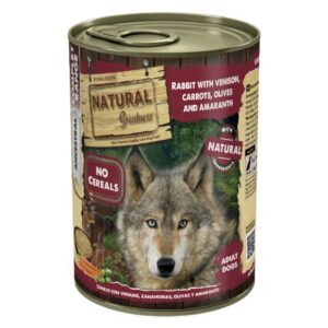 Comida húmeda para perros Natural Greatness Conejo con Venado y Zanahoria