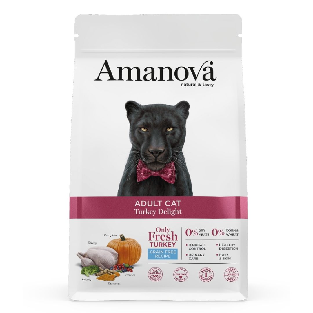 Pienso para gatos adultos amanova turkey delight