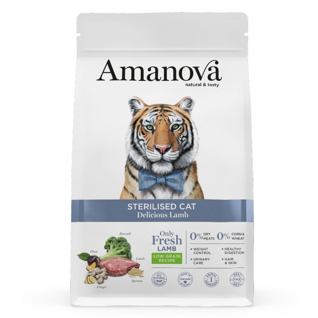 Pienso para gatos esterilizados amanova sterelised delicious lamb