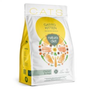 Pienso para gatitos bebes cachorros Natura Diet Kitten Chicken Vegs también para hembras lactantes o gestantes