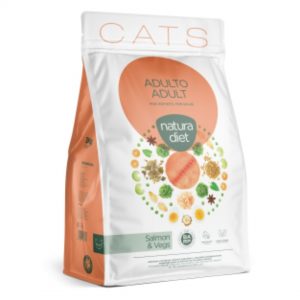 Pienso natural para gatos adultos Natura Diet Salmón & vegs