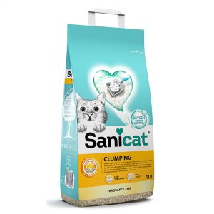 Arena aglomerante sin perfume para gatos Sanicat Clumping Sin Perfumar