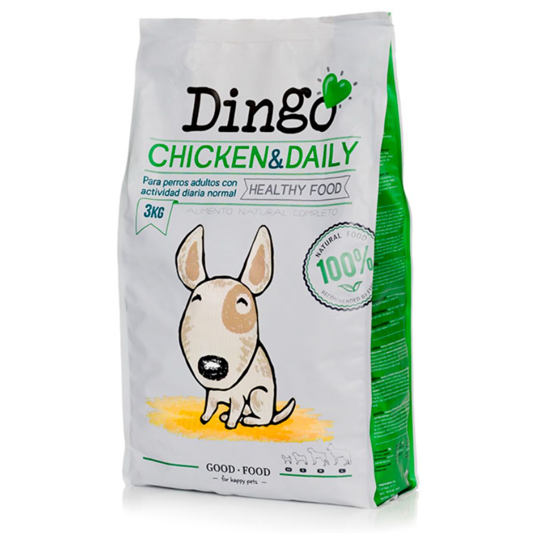 chicken-daily-3kg-dingo Pienso natural para perros adultos de todas las razas Dingo Chicken & Daily sabor pollo
