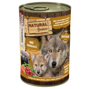 Comida húmeda para perros adultos y cachorros de vacuno con cerdo ibérico Natural Greatness