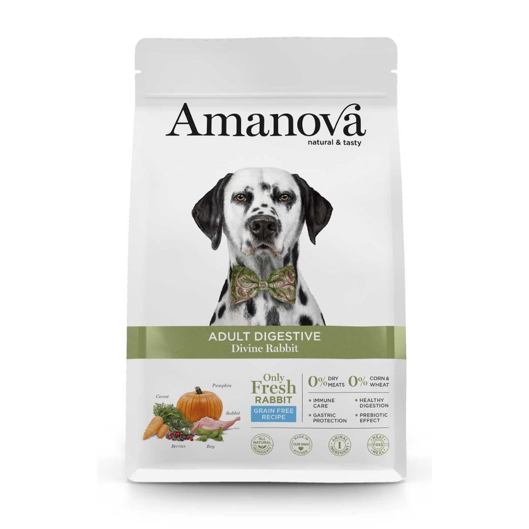 Pienso bajo en grasas colesterol calorías Amanova adult digestive divine rabbit