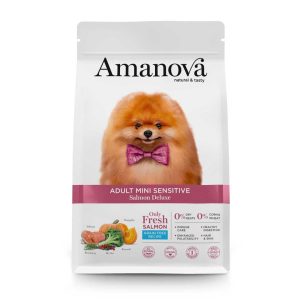 Pienso para perros pequeños minis Amanova adult mini sensitive salmon deluxe