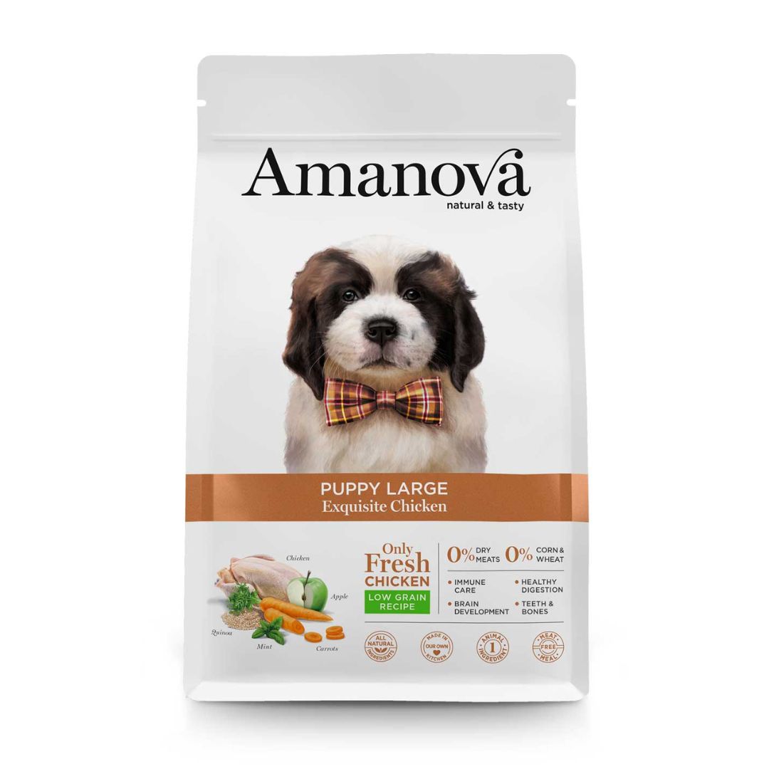 Pienso para cachorros de razas grandes Amanova puppy large exquisite chicken
