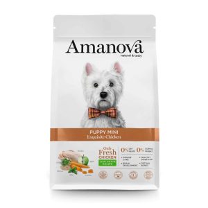 Pienso para cachorros de razas pequeñas o minis Amanova puppy mini exquisite chicken