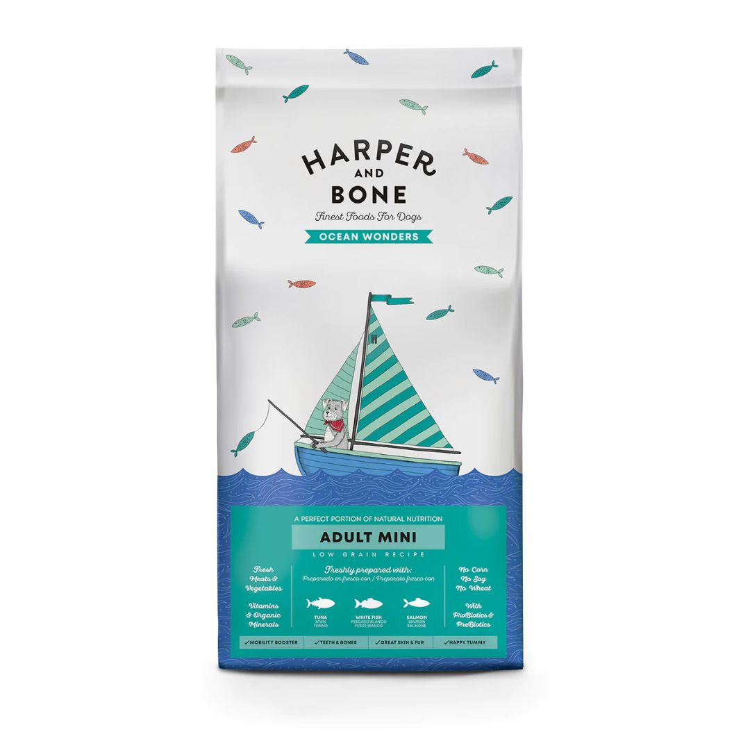 Pienso para perros de razas pequeñas o minis Harper and Bone adult mini ocean wonders