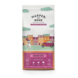 Pienso para perros de más de 6 años o con tendencia a engordar Harper and Bone senior dog flavours of the farm