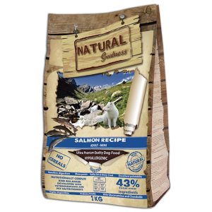 natural greatness salmon recipe mini adult pienso hipoalergénico sin cereales grain free para razas pequeñas o minis con sabor a salmón