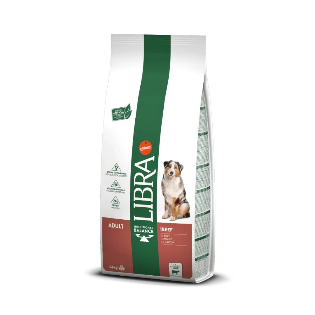 Pienso para perros adultos de razas medianas o grandes Libra Adult Beef 14kg