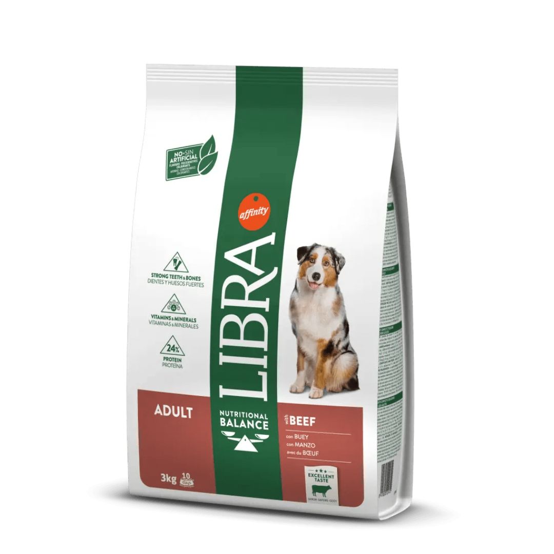 Pienso para perros adultos de razas medianas o grandes Libra Adult Beef 3kg