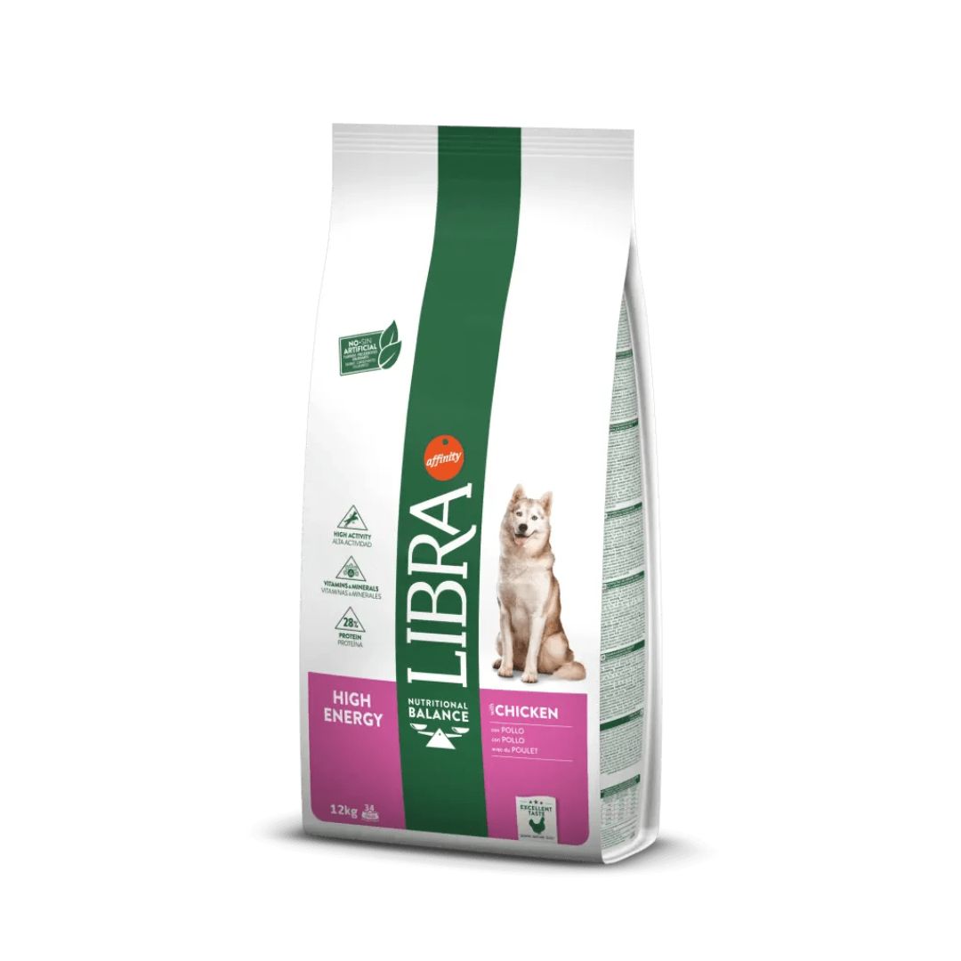 Tabla nutricional del Pienso para perros adultos de todas las razas con Alta Actividad física Libra High Energy Chicken Adult