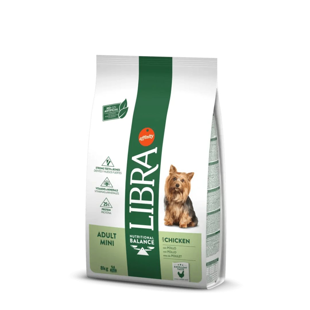 Pienso para perros adultos de razas pequeñas o minis Libra Adult Mini Chicken 8kg