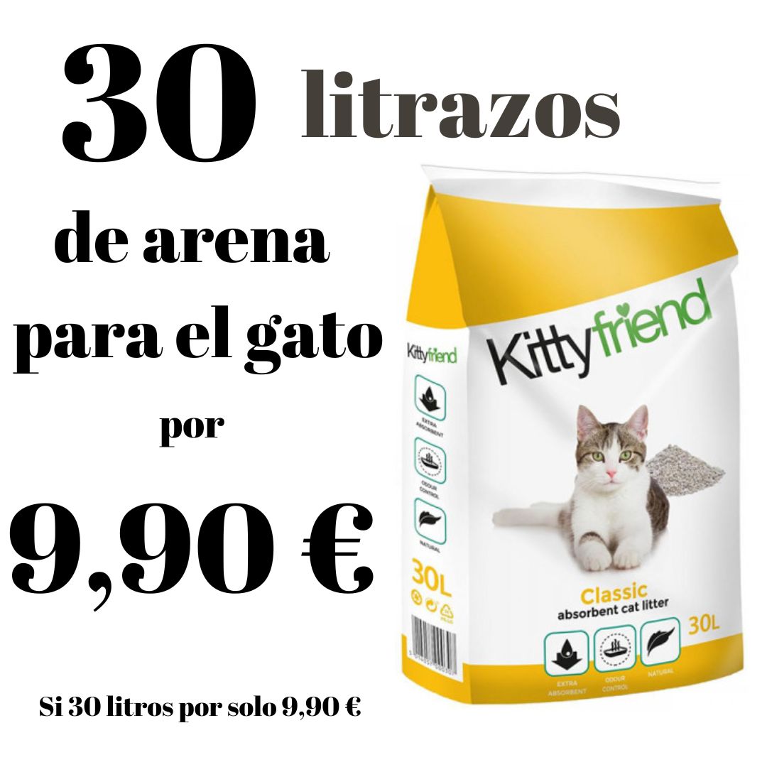 sanicat-kitty-friend-30l-promoción Arena sustrato o lecho higiénico para gatos Sanicat KItty Friend 30 l.