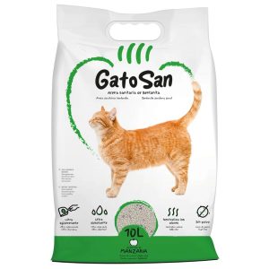 Arena sanitaria para gatos con fragancia a manzana de Bentonita Natural Gatosan by ICA