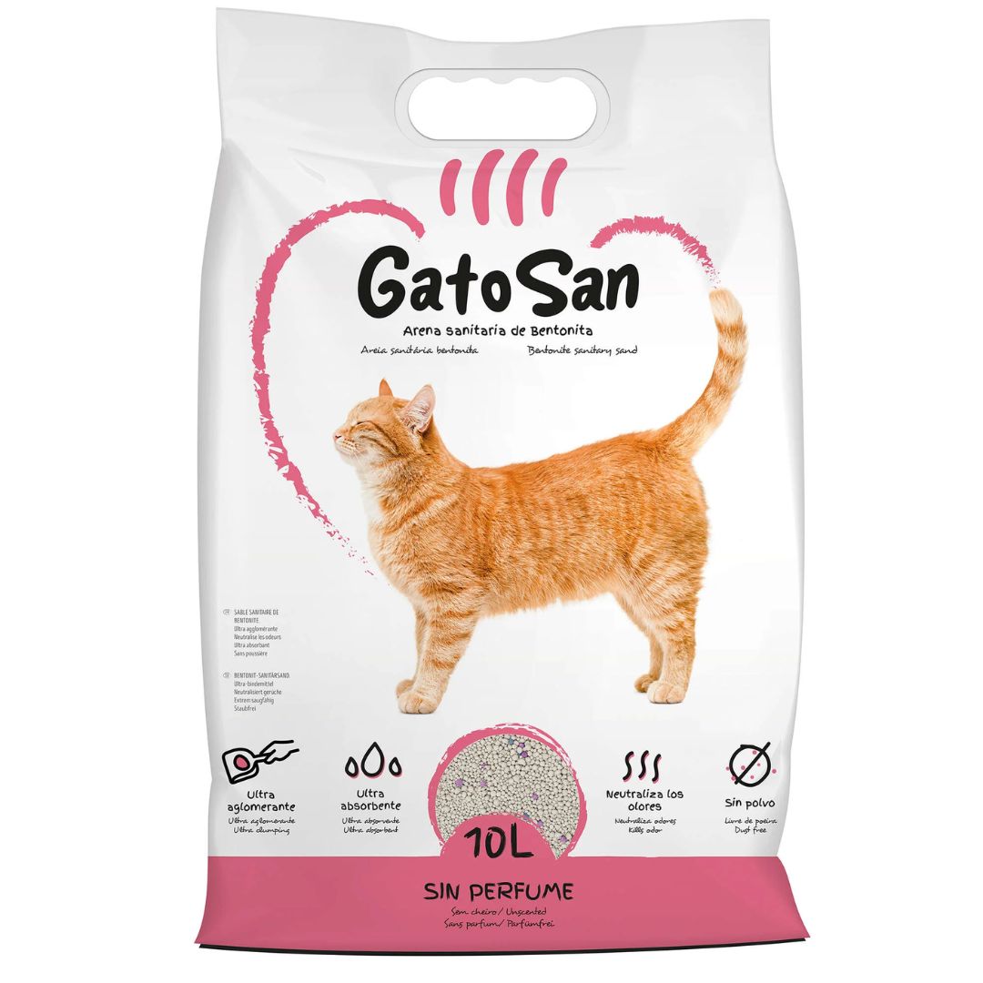 Arena sanitaria para gatos sin perfumar de Bentonita Natural Gatosan