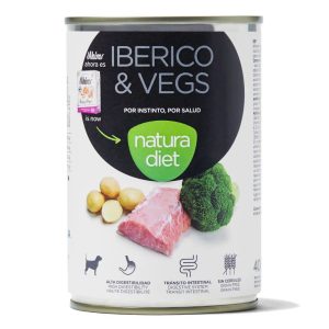 Alimentación y comida húmeda para perros Natura Diet Ibérico & Vegs con cerdo ibérico español