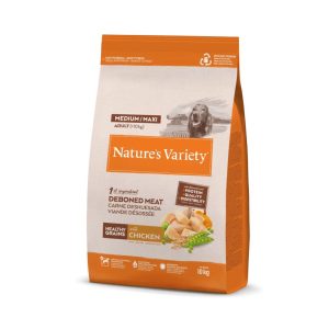 pienso para perros adultos de razas medianas y grandes sabor pollo Nature's Variety dog Medium Maxi Adult Healthy Grains Chicken 10kg