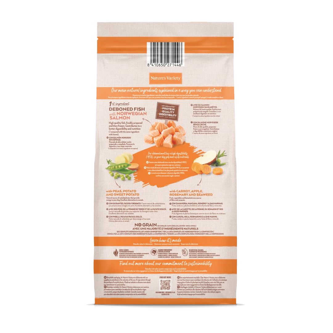 NATURE'S VARIETY ADULT MINI SALMON NO GRAIN - Imagen 2