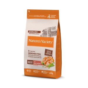 Pienso para gatos adultos esterilizados Nature's Variety Adult Sterilized Neutered Salmón Noruego Sin Espinas Healthy Grains 1.25 kg