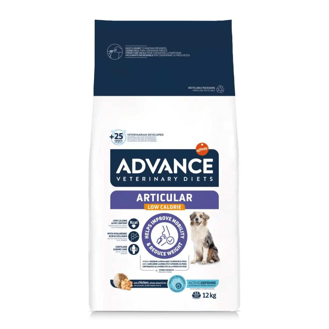 Pienso para perros de raza pequeña mediana o grande adultos con problemas articulares y exceso de peso Advance Veterinary Diets Articular Low Calorie Canine 3kg