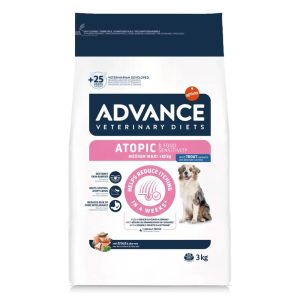 Pienso para perros de raza mediana o grande adultos con problemas dermatológicos picores dermatitis Advance Veterinary Diets Atopic Trout Medium Maxi Canine 3kg