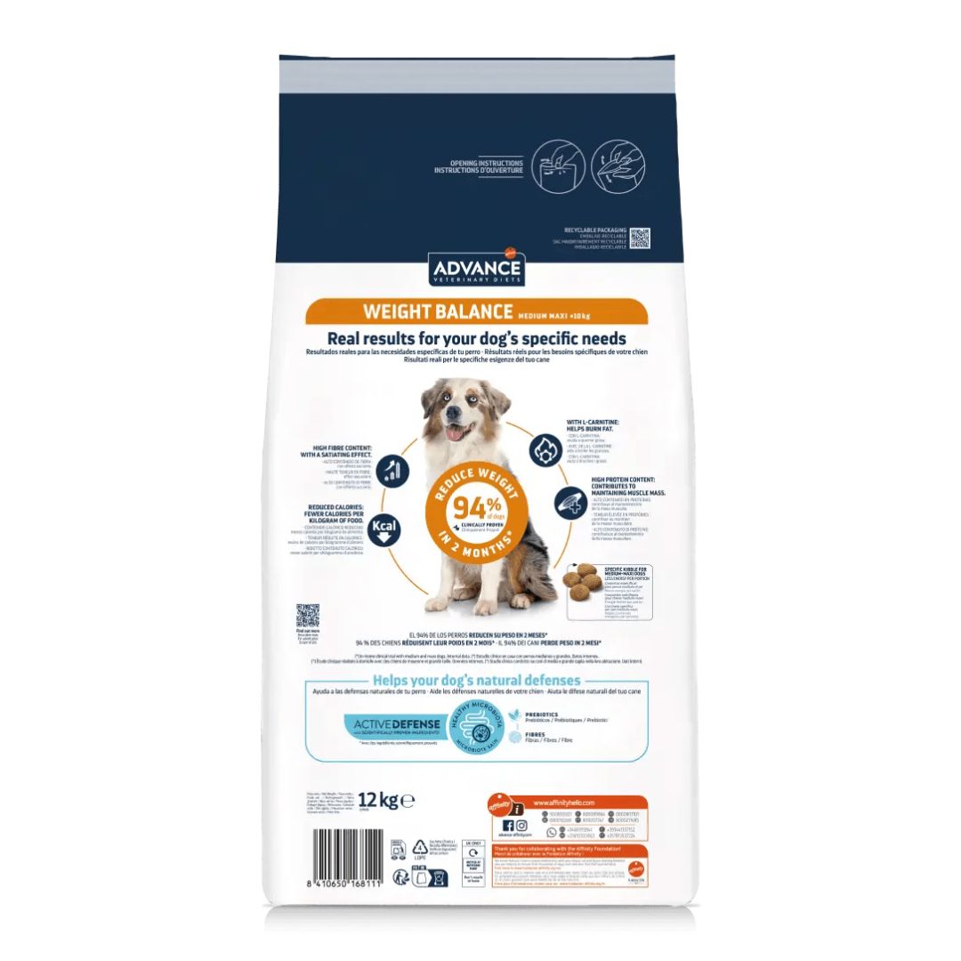 ADVANCE VET DIETS WEIGHT BALANCE MEDIUM MAXI CANINE - Imagen 2
