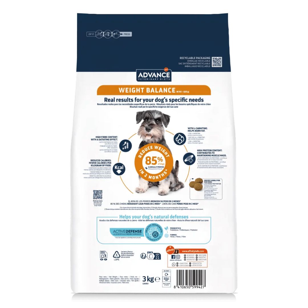 ADVANCE VET DIETS WEIGHT BALANCE MINI CANINE - Imagen 2