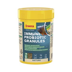 Comida granulada para peces tropicales Sera Immune Probiotic 100 ml refuerza el sistema inmunitario para peces de más de 5 cm