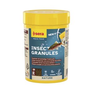 Comida para peces tropicales granulada Sera Insect Granules Nature con harina de insectos 100ml