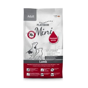 Pienso semihúmedo para perros adultos Platinum Adult Mini Lamb inspirado en la dieta BARF