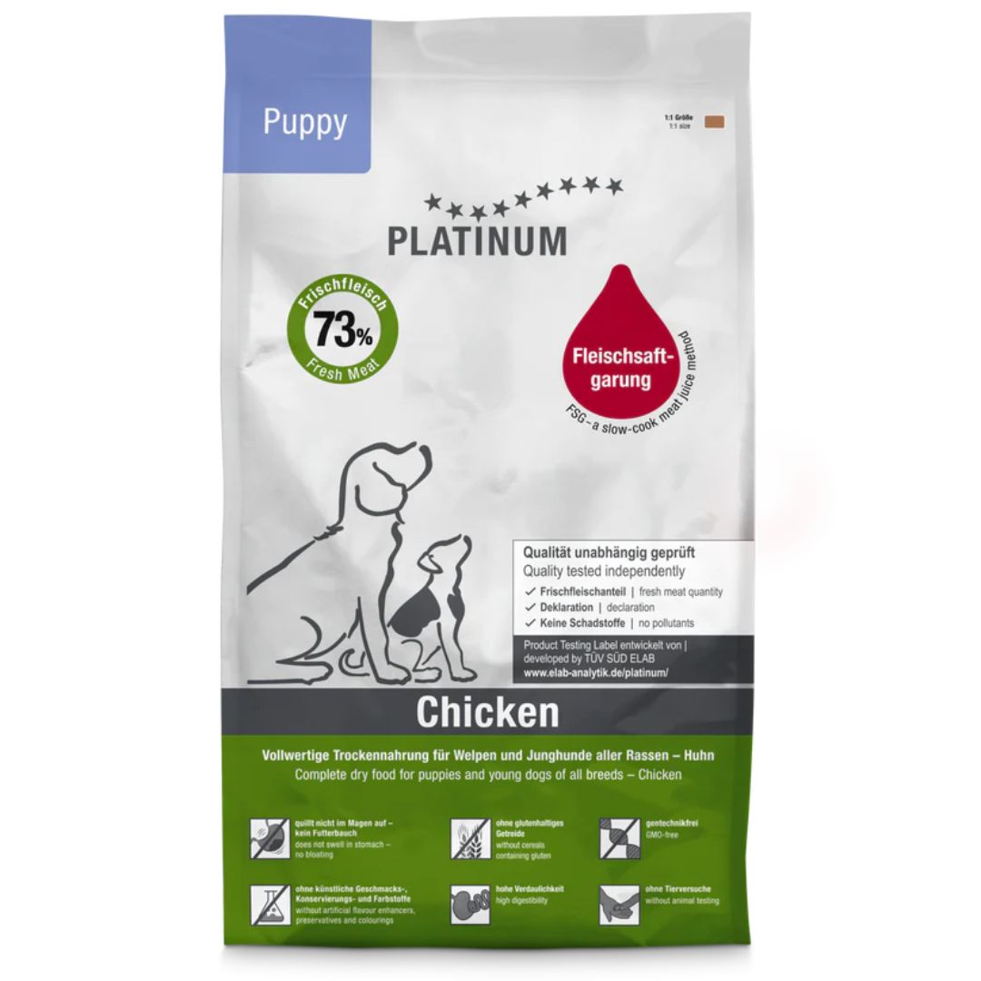 Pienso semihúmedo para perros cachorros Platinum Puppy Chicken inspirado en la dieta BARF