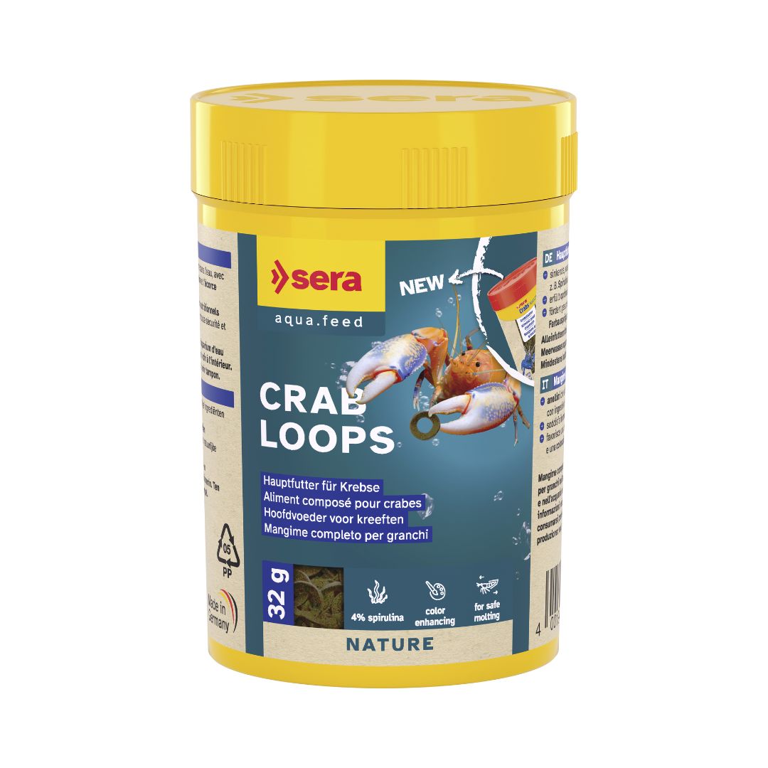 Comida para cangrejos de rí, marinos, semiacuáticos o terrestres Sera Crabs Loops Nature 100ml