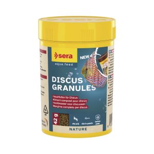 Comida en granulos para peces discus Sera Discus Granules 100ml