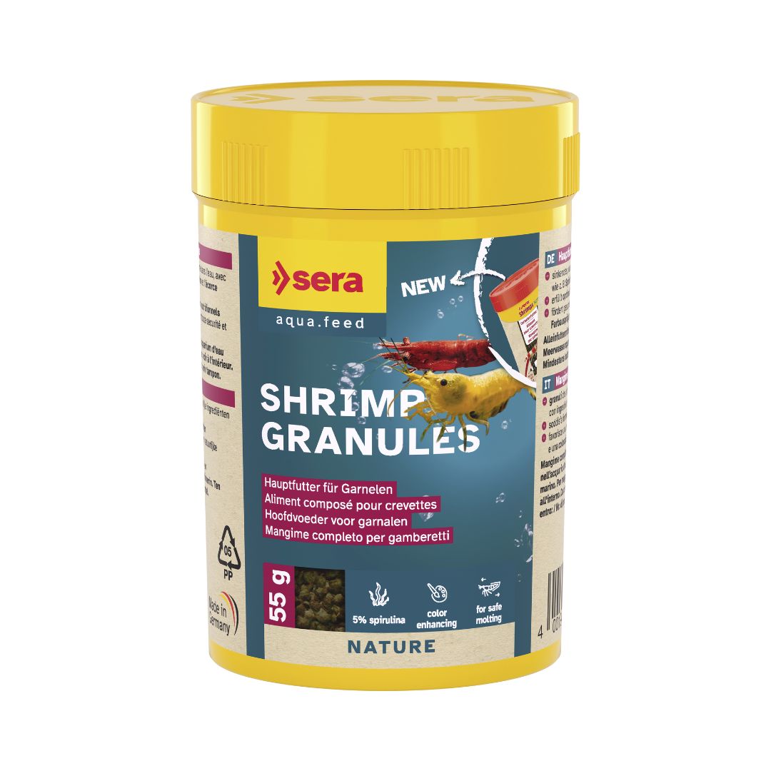 Comida para gambitas de agua dulce Caridina y Neocaridinas y camarones marinos SERA SHRIMP GRANULES NATURE 100ml