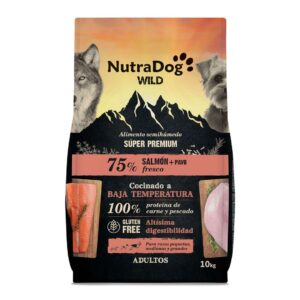 Pienso semihúmedo para perros naturdog wild salmon y pavo 10kg