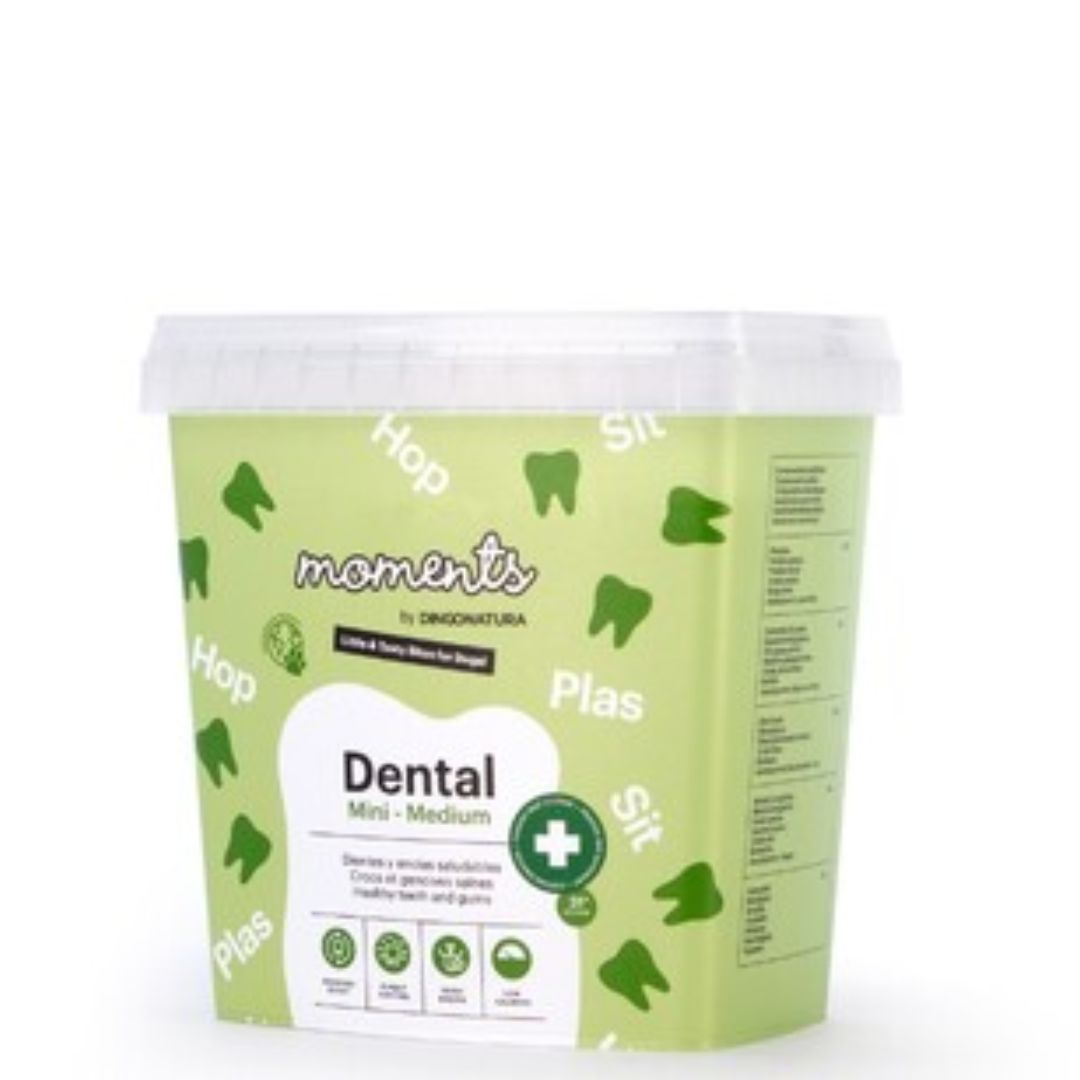 Premios y snacks funcionales para la higiene bucal en perros Moments Dental Mini-Medium 500 gr