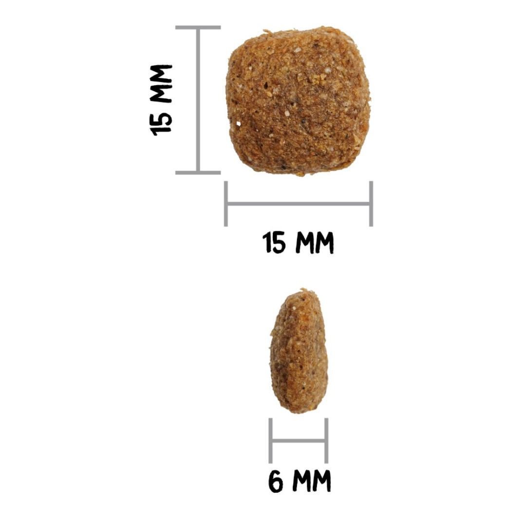Forma de la croqueta del Pienso para perros adultos Ownat Classic Monoproteic Lamb con ingredientes naturales