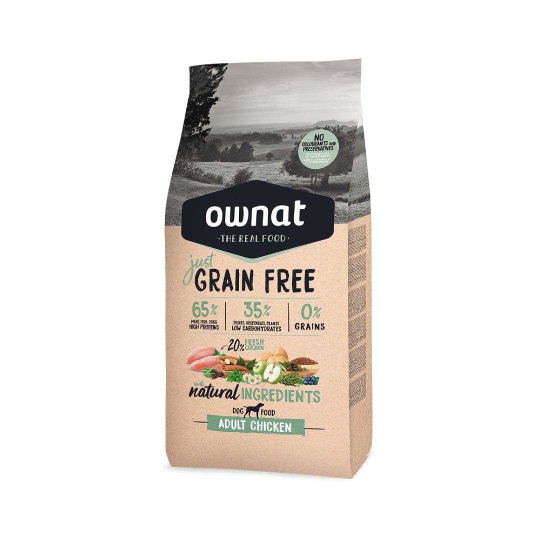 Pienso sin cereales para perros adultos Ownat Grain Free JUST Adult Chicken
