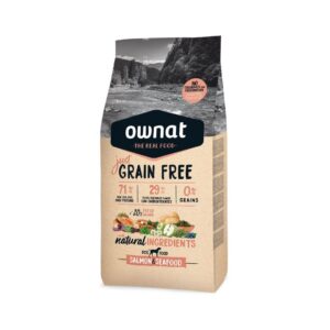 Pienso sin cereales para perros adultos Ownat Grain Free JUST Adult Salmón & Seafood