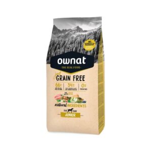 Pienso sin cereales para perros Cachorros Ownat Grain Free JUST Junior Chicken