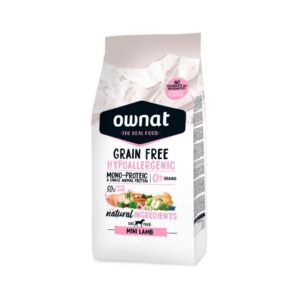Pienso sin cereales para perros mini adultos Ownat Grain Free Hypoallergenic Lamb Monoproteico